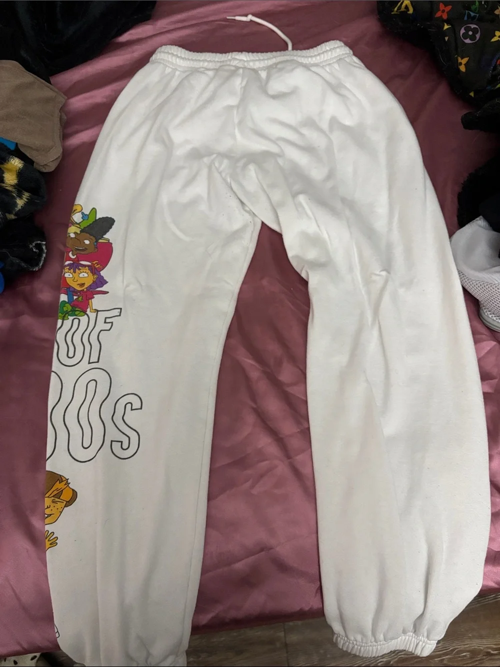 Nickelodeon White Sweatpants with Colorful Rugrats Graphics - Picture 4 of 4